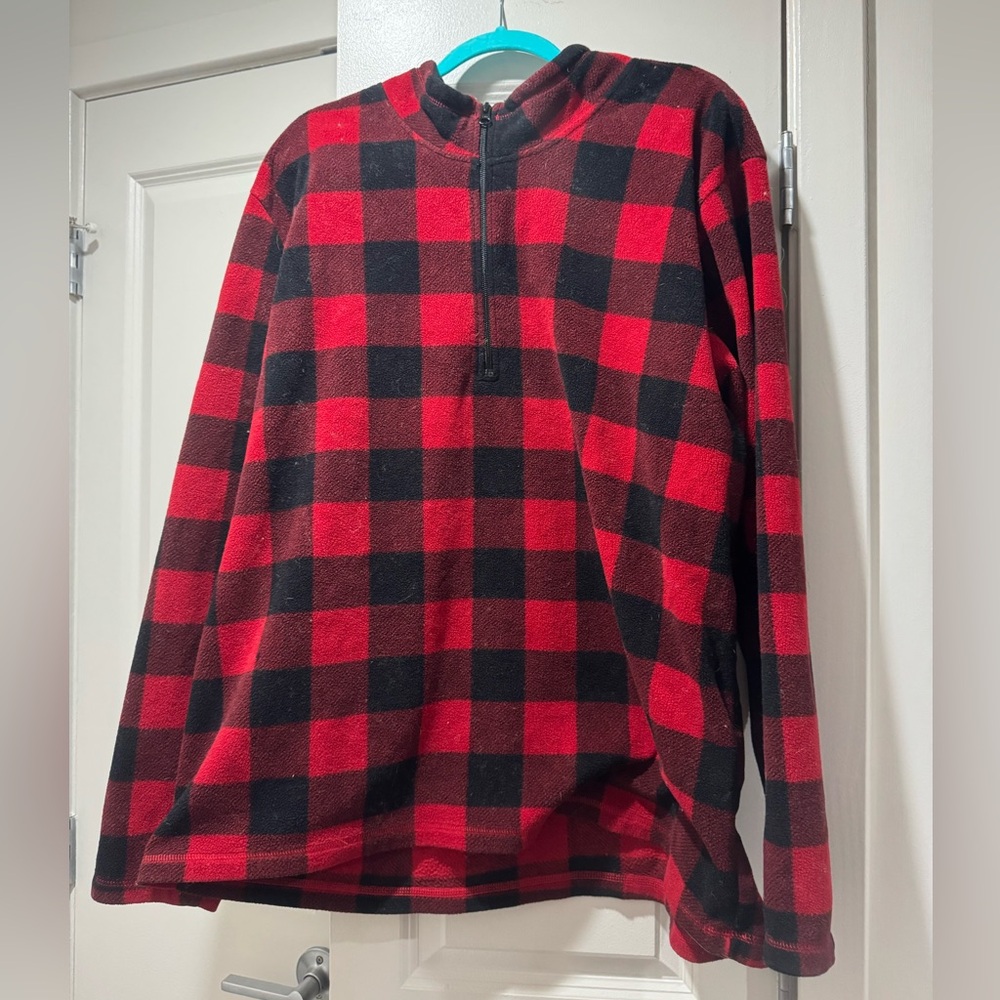 Place Red and Black Checkered Pullover